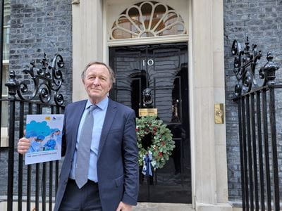 Professor Neil Mortensen outside 10 Downing Street