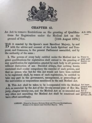 Medical Act 1876