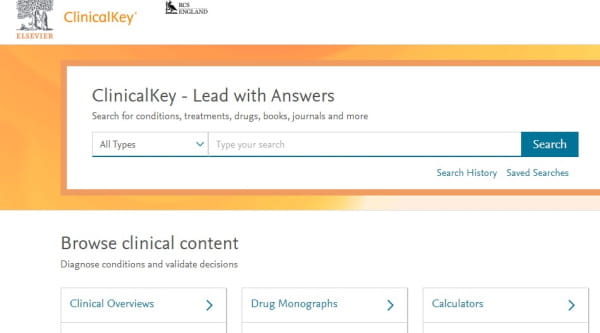 ClinicalKey: home page