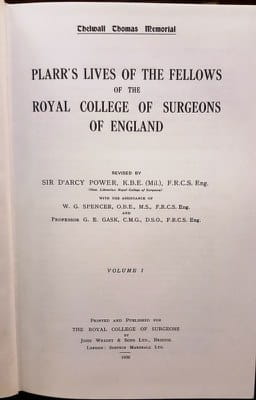 Plarr's Lives of the Fellows title page