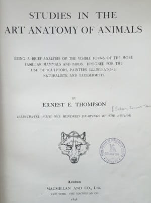 Art Anatomy of Animals 1: title page