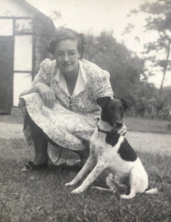 Doris Wallace 1: Doris Barbara Wallace with her dog, Timmy