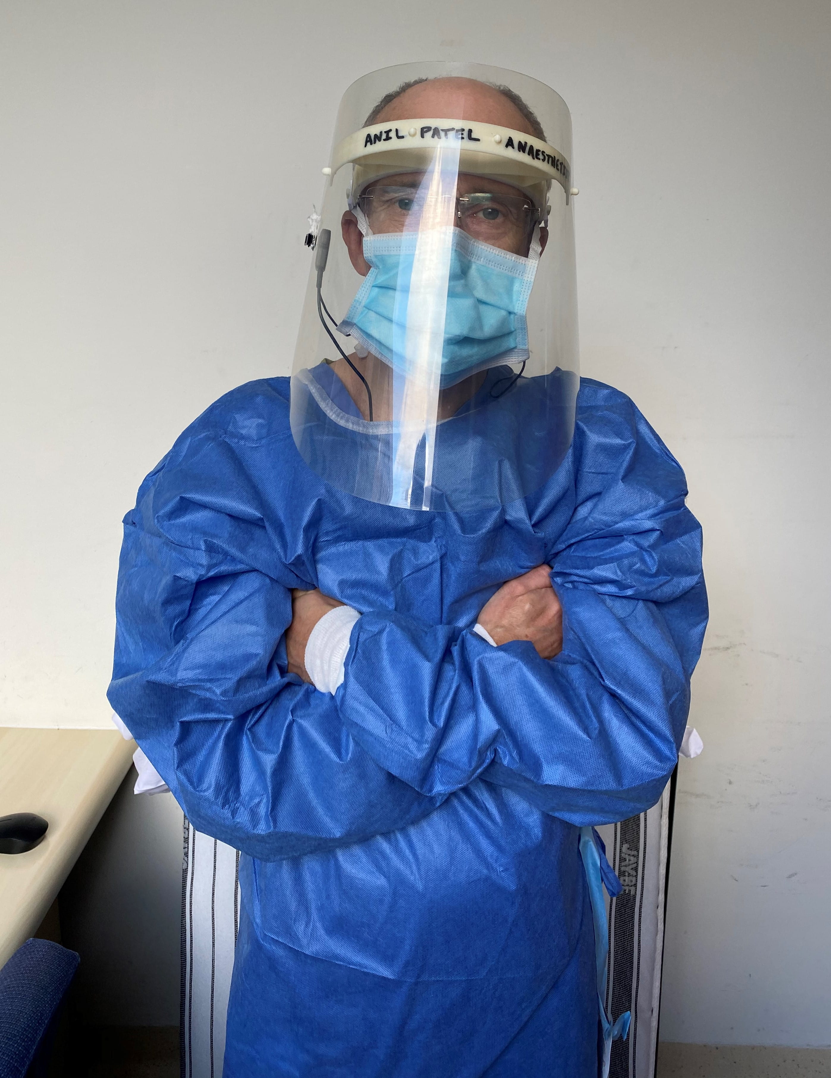 Prof Martin Birchall in PPE